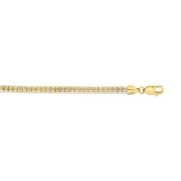 14K 4.25mm Fancy Ice 18 inch Chain - Picture 1 of 3